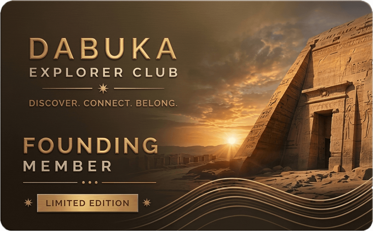 Dabuka Explorer Club — Founding membership card
